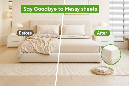 ROBLED Bed Sheet Holder for Bed Corners Locks Sheet Tight All Night